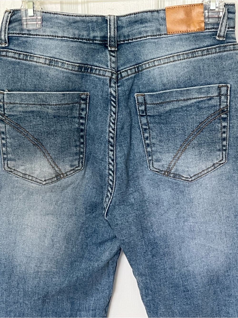 Naiif Italia Light Wash Distressed Blue Stretch Denim Skinny Jeans Sz S - Picture 7 of 15